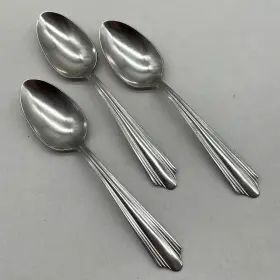 Rfl9 Royal Allegheny Place Oval Soup Spoon Stainless Steel 7.25 Inch Lot Of 3 Spoons