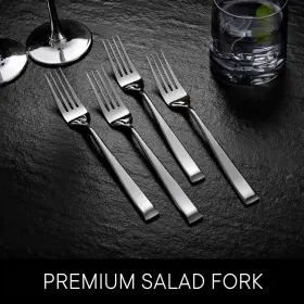Royalrose 711181598940 Alexander 7.3 Inch Salad Fork Set Of 4 18/10 Stainless Steel Dishwasher Safe #2