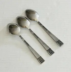 Rln1 Royalton Stainless Korea 3 Teaspoons Satin Black Accent On Tip #3