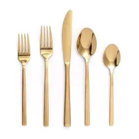 Am03051 S & Co. And Flatware Stainless Steel Palos Gold 20pc Set