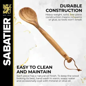 Sabatier 024131284627 Spoon 13.76 X 2.72 0.83 Inches Wood #3