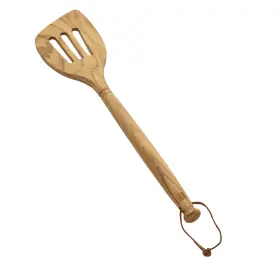 Sabatier 024131284658 Olivewood Slotted Angled Turner 14.5-inch 14.36 X 3.28 0.83 Wood