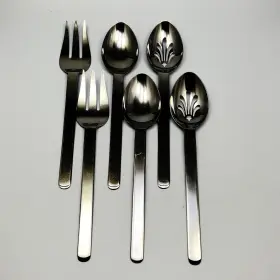 Sb18 Sabatier Stainless Steel Glossy 6pc Hostess Serving Pieces Flatware