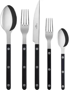 2346-005-0172 Sabre Paris - 5-piece Flatware Set Bistrot Collection 5 Pieces Black