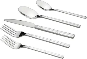 Saedy 758150393601 80 Piece Stainless Steel Silverware Set Dinner Table Cutlery Silver