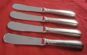 52524-72 Sambonet Set Of 4 Continental Butter Knives Made Italy