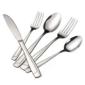 Sandmovie 751450472076 40 Pieces Stainless Flatware Cutlery Silverware Service For 8 Persons