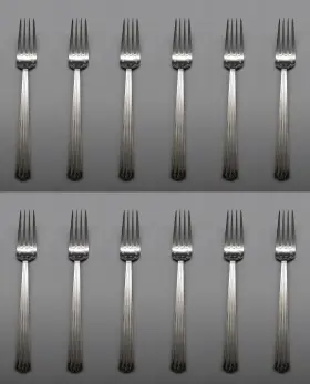 F1x12 Sant Andrea Snevio/f1x12 Stainless Flatware Viotti - Us Dinner Forks Set Of Twelve New