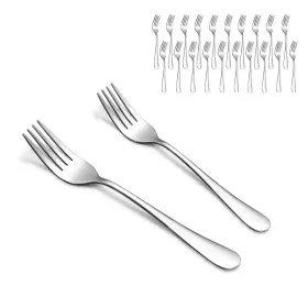 F0203 Santuo Stainless Steel Forks Set 10pcs 7.3 Inch Salad And 6.7 Dessert Fork