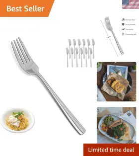Q02-dacha Santuo Dinner Forks Set - 12 Piece 7.5 Inch Stainless Steel For Home Kitchen