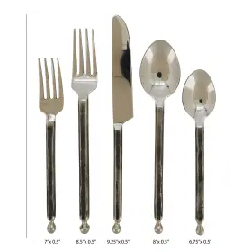 Saro Lifestyle 789323415271 Stainless Steel Flatware Set Of 5 #2