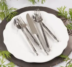 Saro Lifestyle 789323415271 Stainless Steel Flatware Set Of 5 #3