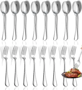 Scent Time 313048620605 12 Pcs Spoons And Forks Set Top Food Grade Stainless Steel Sil