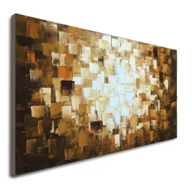 Seekland Art 614251407749 Textured Abstract Oil Paintings On Canvas Modern Decor 48 Inch L X 24 W Brown