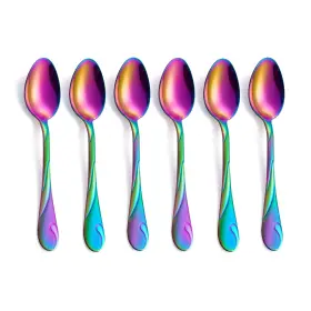 Cmrb5204 Seeshine Rainbow Dessert Spoons 6.5-inch Stainless Steel Shiny Teasp