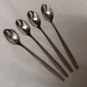 Seo12 Serco Iced Tea Spoons 4 Stainless Steel 7.5 Inch Textured Handle