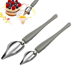 Seuleme 738635217592 2pcs Culinary Decorating Spoons Professional Diy Chocolate Spoon Filt