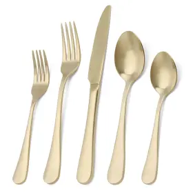 Sharecook 789659295967 Matte Champagne Silverware Set 20-piece Stainless Gold