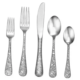 Sherrill Manufacturing 813388021136 Calavera Skull 20 Piece Flatware Set Service For 4 18/10 Silverware Made In
