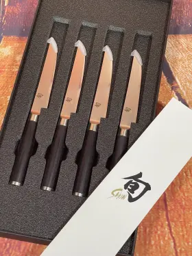 Dms400 Shun Cutlery Classic 4 Pc Steak Knife Set New