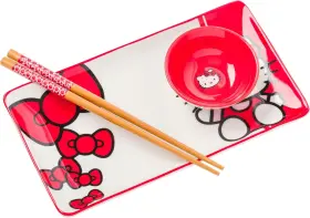 Kty755rcb Silver Buffalo Sanrio Hello Kitty Red And White Bow Bows