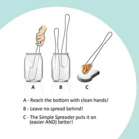 Simple Preading 195893615414 Stainless Steel Spreader Knife Spatula For Peanut Butter Jelly Chocolate #2