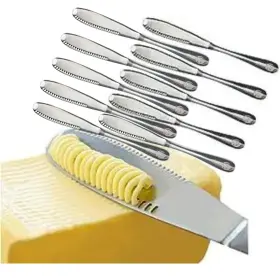 Simple Preading 197644410644 Stainless Steel Butter Spreader Knife - 3 In 1