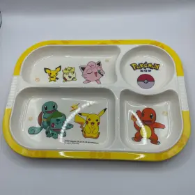 M370-a Skater Children Plate Melamine Lunch Dish Pokemon Monster