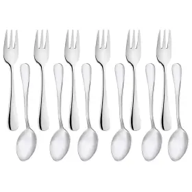 5.4-6plus6 Snamonkia Small Appetizer Forks And Demitasse Spoons Stainless Steel Set Of 1