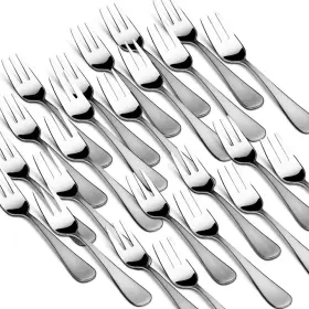 Snamonkia 787477829456 Appetizer Forks Set Of 24 5.4 Inches Small Dessert Stainless Steel Heavydu