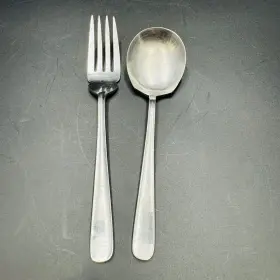 S0001 Sohnaco S001 Stainless Casserole Spoon And Cold Meat Fork Solid Japan Lot Of 2