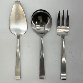 Sol5 Sola G-sola-z Flatware Mixed Lot Of Cake Server Dessert Fork And Spoon Plain Handle