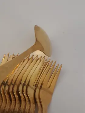 Sbb9 Solingen 18 / 10 Germany 23 24k Goldplated Pie Olive Forks Jelly Bestecke #3