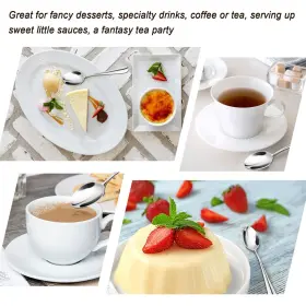 Songziming 748690655109 Demitasse Espresso Spoons Mini Coffee Spoon 18/10 Stainless Steel Small F #3