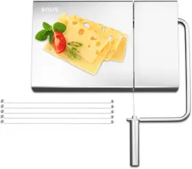 1-csw Sous Kitchen Cheese Slicers For Block - Cutter With Wire Precise Cutting Silver