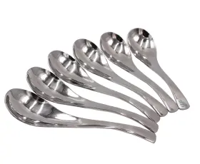 Spadorive 723610458381 Set Of 6-6.5 X1.8 Inches Functional Heavy-weight Stainless Steel Soup Spoons Tab