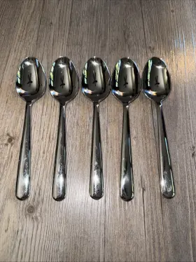 5pct Splendide Strand Tablespoon Lot Of 5 Stainless 18/8 Flatware Silverware Korea