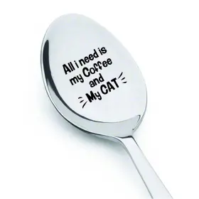 Ss Specialty Styles 456880850236 Engraved Spoon For Coffee Lovers Wedding Gift Cat Lover Christmas Gifts