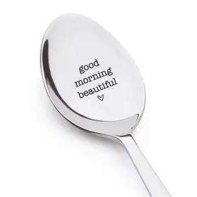 Ss Specialty Styles 880188443772 Good Morning Beautiful Engraved Stainless Steel Spoon Couples Spouse Valent