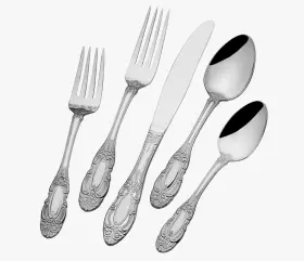 St. James 852671923924 St. Countess 80pc Flatware Set 18/10 Stainless Steel Service For 16