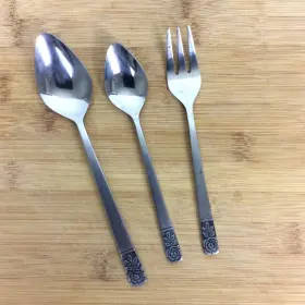 Sre1 St Regis Stainless Steel Salad Fork Soup Spoon Teaspoon Mixed Lot 3 Pieces