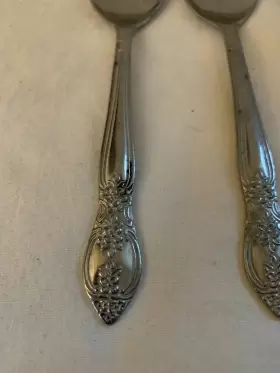 1157846 Stanley Roberts Verona Modern Solid Teaspoons Spoons Stainless Flatware Set Of 4 #2