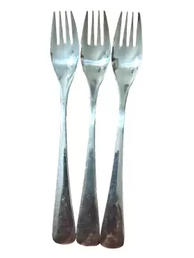 Srb176 Stanley Roberts Rogers Stainless Dinner Forks Solid Handle 7 3/4 Inch 3 Pcs