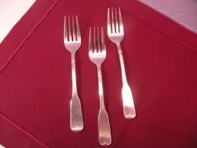 Srb140 Stanley Roberts Set 3 Rogers Stainless Steel Salad Forks 6 1/4 Inch