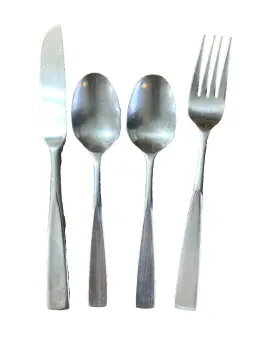 Srb158 Stanley Roberts Stainless Teaspoons Fork Knife Crown Mark Satin 4 Pcs
