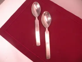 Srb165 Stanley Roberts Set Of 2 Stainless Steel Serving Spoons 8 1/4 Inch