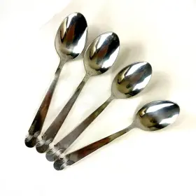 Srb8 Stanley Roberts 4 Teaspoons Stainless Steel Korea Semi Circles On Handle