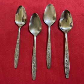 Srb83 Stanley Roberts Set Of 4 Teaspoons Stainless Steel Flatware 5 7/8 Inch
