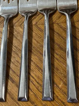 Srb95 Stanley Roberts Stainless Forks Knives Spoons 1983 Glossy Beveled 11 Pcs #3