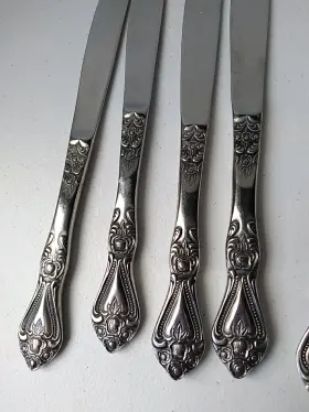Srb269 Stanley Roberts Unf123 Garden Roses Floral Ornate Stainless 4 5pc Settings Korea #3